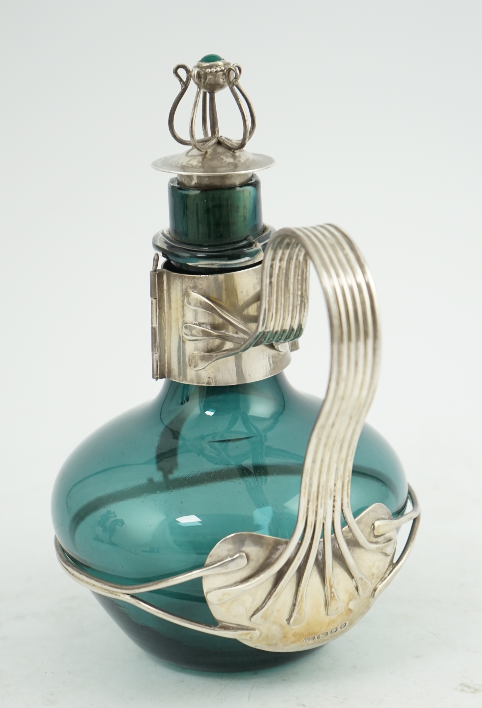 A Guild of Handicraft Ltd silver mounted decanter designed by Charles Robert Ashbee